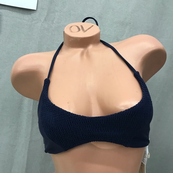 Tori praver swimwear seafoam bikini top navy - Picture 2 of 4